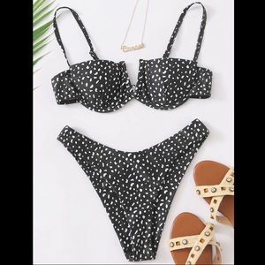 SHEIN - Dalmatian V Underwire Bikini NWT